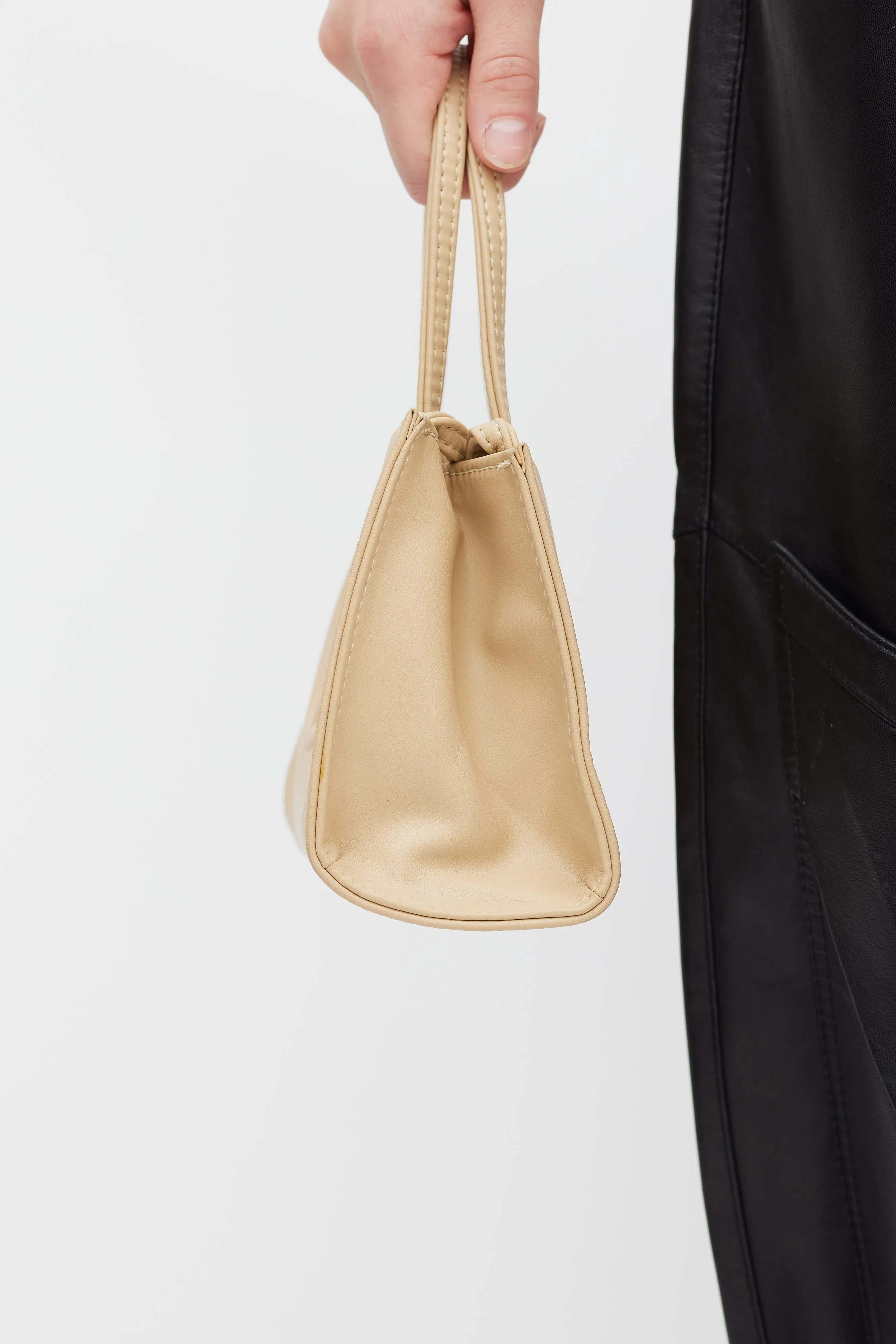 Beige Small Shopping Bag
