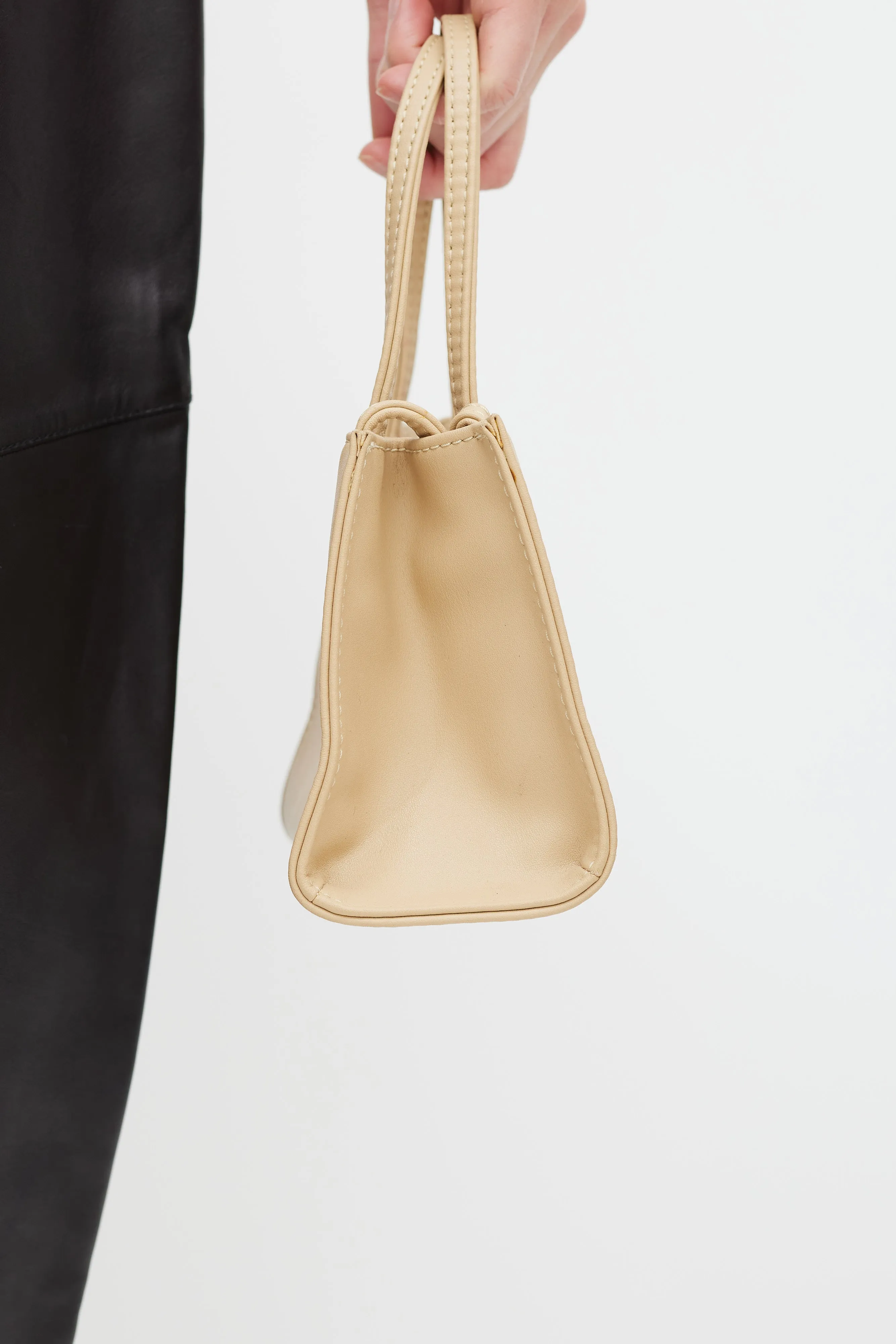 Beige Small Shopping Bag