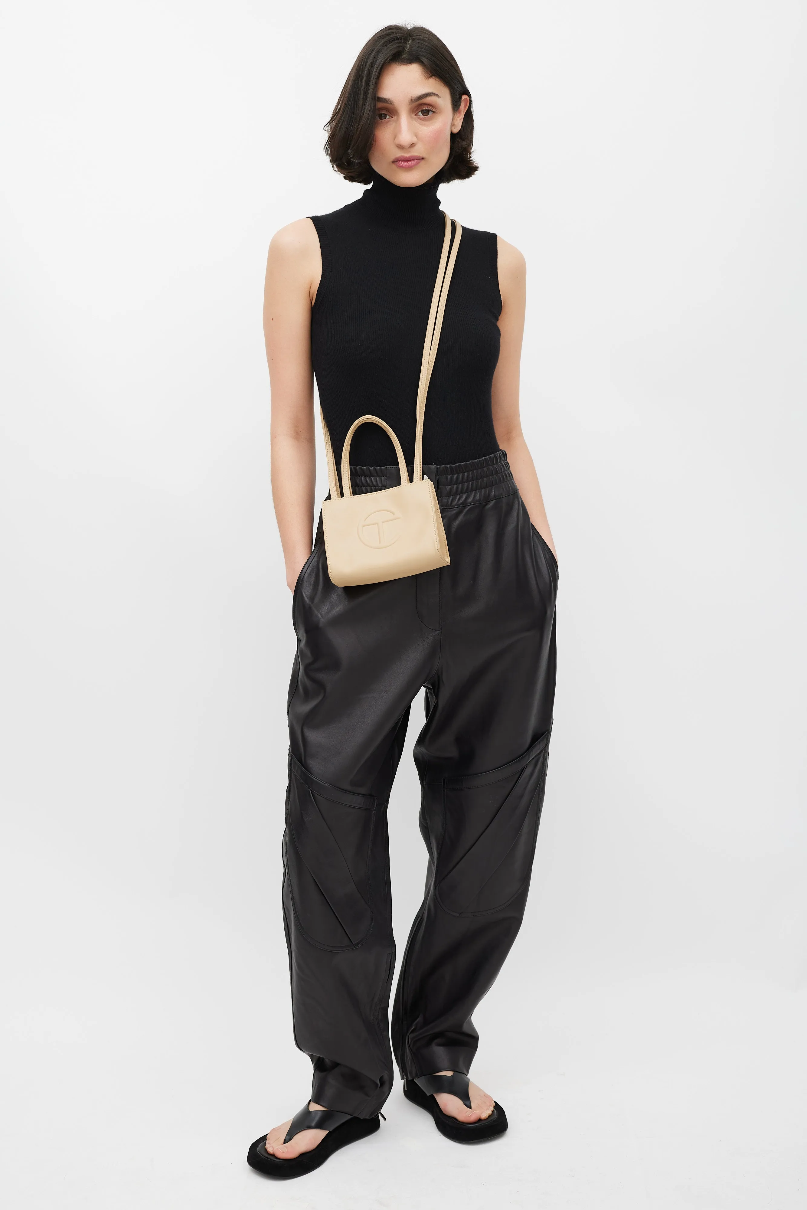 Beige Small Shopping Bag