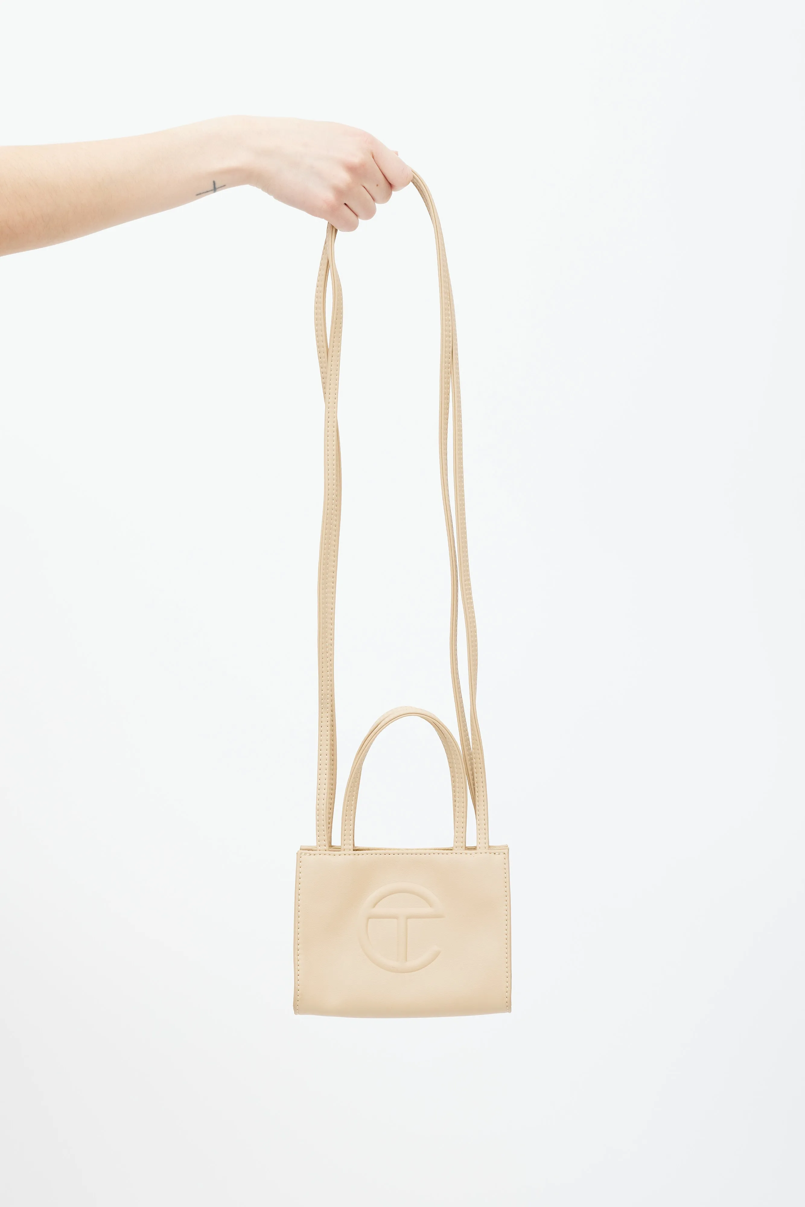Beige Small Shopping Bag