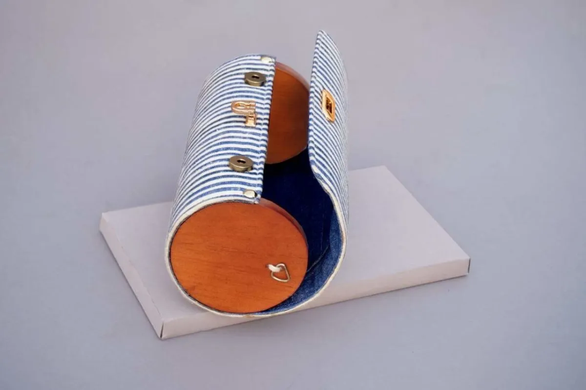 The Blue Striped Shoulder Bag
